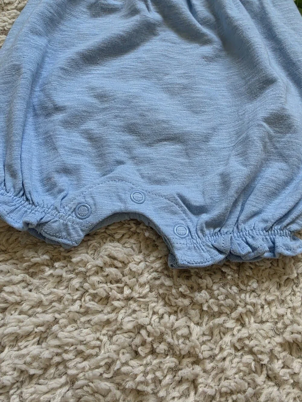 Baby Girl Light Blue Romper (Newborn)